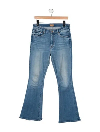 Pre-owned Mother High-rise Flared Jeans In Blue