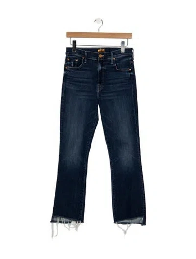 Pre-owned Mother High-rise Flared Jeans In Blue
