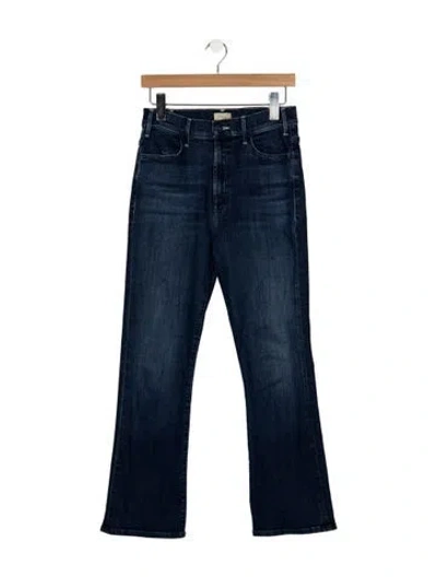 Pre-owned Mother High-rise Flared Jeans In Blue