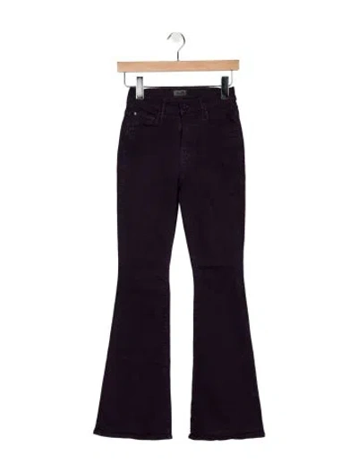 Pre-owned Mother High-rise Flared Jeans In Blue