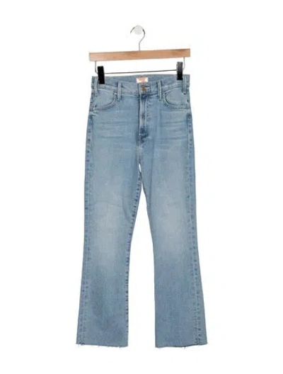 Pre-owned Mother High-rise Flared Jeans In Blue