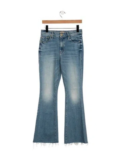 Pre-owned Mother High-rise Flared Jeans In Blue