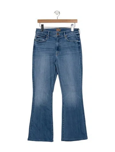 Pre-owned Mother High-rise Flared Jeans In Blue