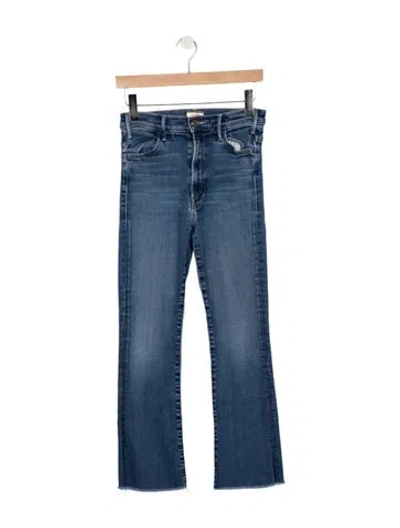 Pre-owned Mother High-rise Flared Jeans In Blue