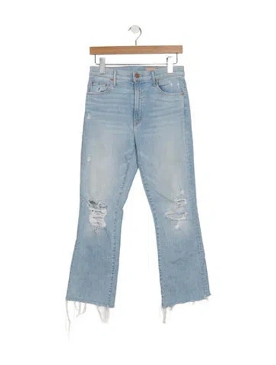 Pre-owned Mother High-rise Flared Jeans In Blue