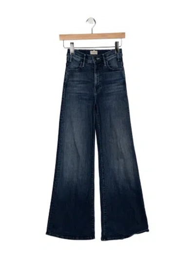 Pre-owned Mother High-rise Flared Jeans In Blue
