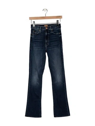Pre-owned Mother High-rise Flared Jeans In Blue