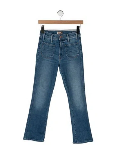 Pre-owned Mother High-rise Flared Jeans In Blue