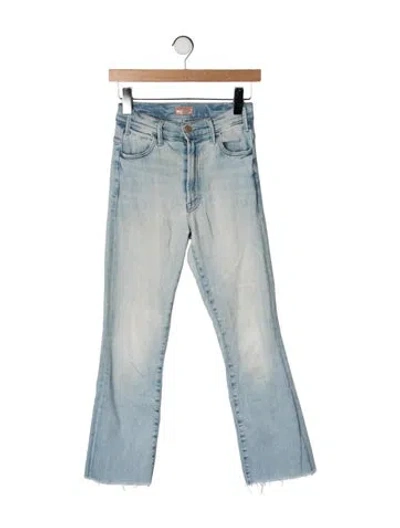 Pre-owned Mother High-rise Flared Jeans In Blue
