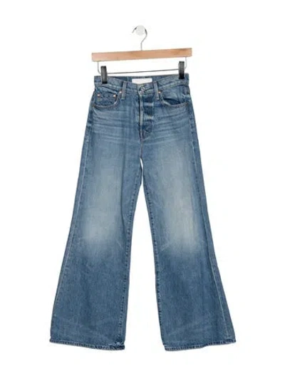 Pre-owned Mother High-rise Flared Jeans In Blue