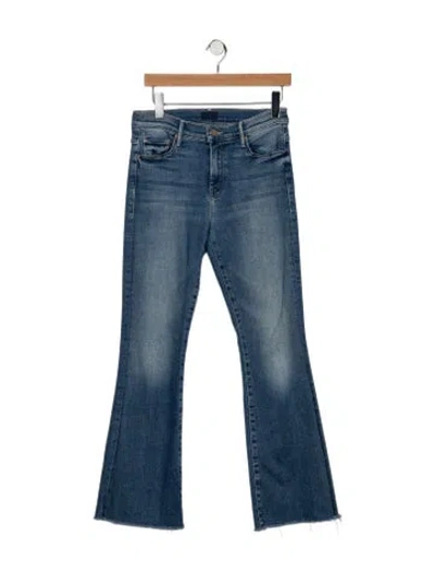 Pre-owned Mother High-rise Flared Jeans In Blue