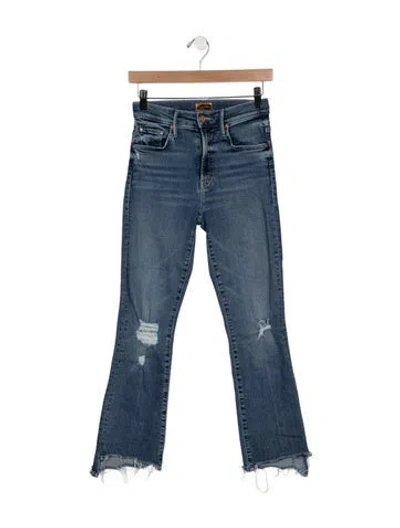 Pre-owned Mother High-rise Flared Jeans In Blue