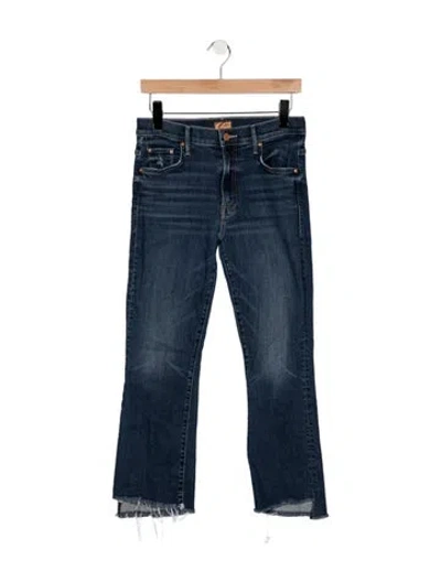 Pre-owned Mother High-rise Flared Jeans In Blue