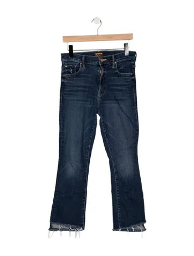 Pre-owned Mother High-rise Flared Jeans In Blue