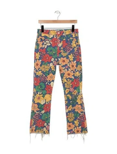 Pre-owned Mother High-rise Flared Jeans In Blue