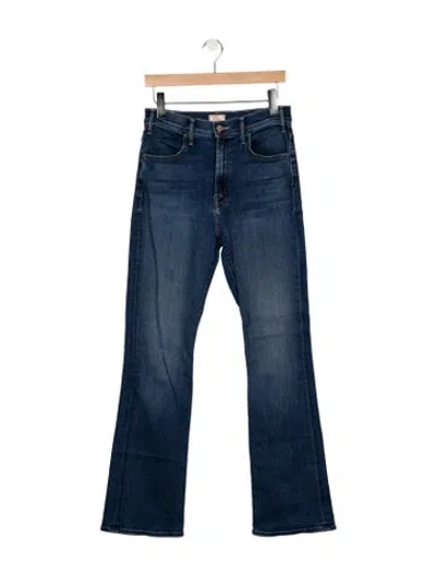 Pre-owned Mother High-rise Flared Jeans In Blue