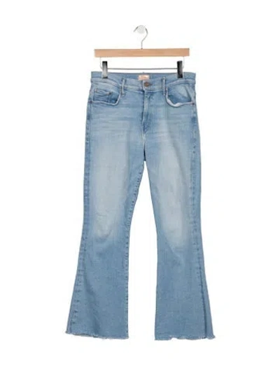 Pre-owned Mother High-rise Flared Jeans In Blue