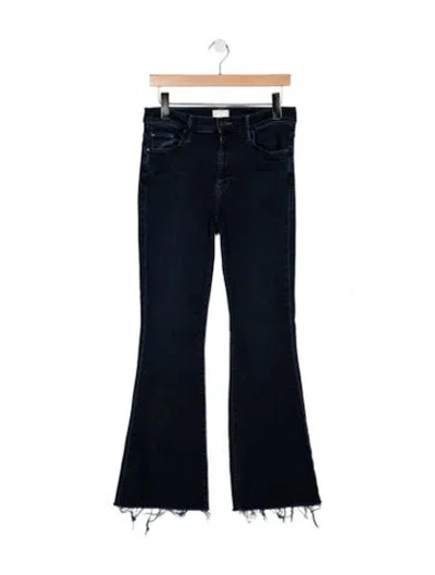 Pre-owned Mother High-rise Flared Jeans In Blue