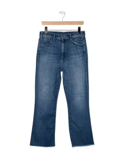 Pre-owned Mother High-rise Flared Jeans In Blue