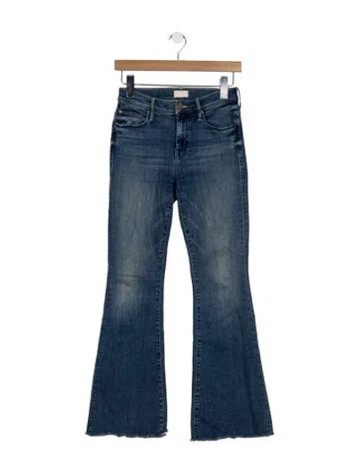 Pre-owned Mother High-rise Flared Jeans In Blue