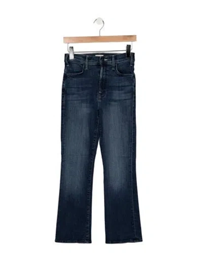 Pre-owned Mother High-rise Flared Jeans In Blue