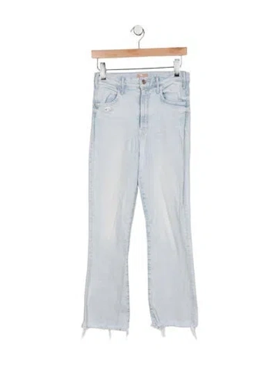 Pre-owned Mother High-rise Flared Jeans In Blue