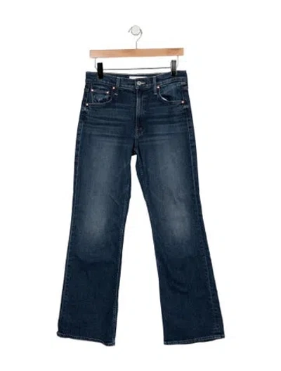 Pre-owned Mother High-rise Flared Jeans In Blue