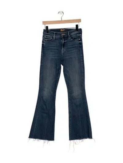 Pre-owned Mother High-rise Flared Jeans In Blue