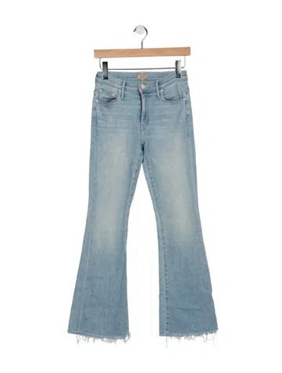 Pre-owned Mother High-rise Flared Jeans In Blue