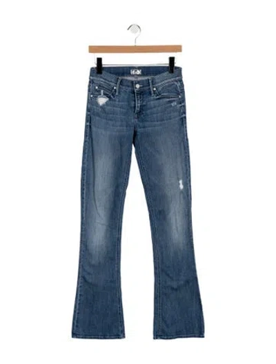 Pre-owned Mother High-rise Flared Jeans In Blue