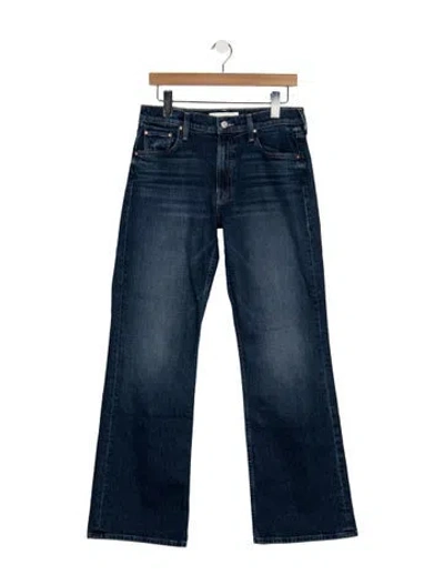 Pre-owned Mother High-rise Flared Jeans In Blue