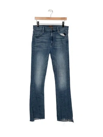 Pre-owned Mother High-rise Flared Jeans In Blue