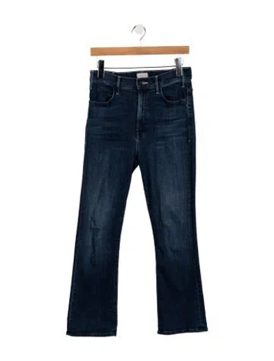Pre-owned Mother High-rise Flared Jeans In Blue