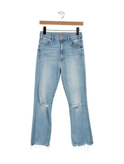 Pre-owned Mother High-rise Flared Jeans In Blue