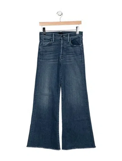 Pre-owned Mother High-rise Flared Jeans In Blue