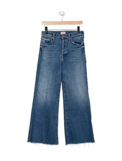 Pre-owned Mother High-rise Flared Jeans In Blue