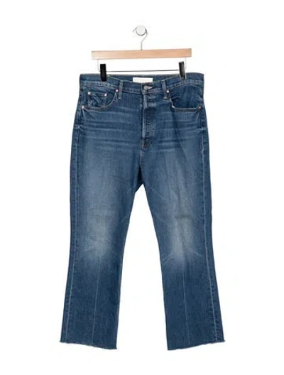 Pre-owned Mother High-rise Flared Jeans In Blue