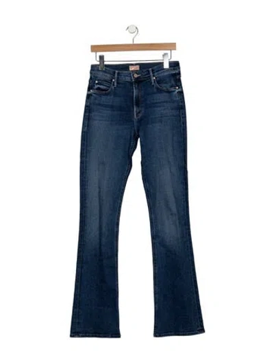 Pre-owned Mother High-rise Flared Jeans In Blue