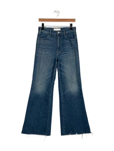 Pre-owned Mother High-rise Flared Jeans In Blue