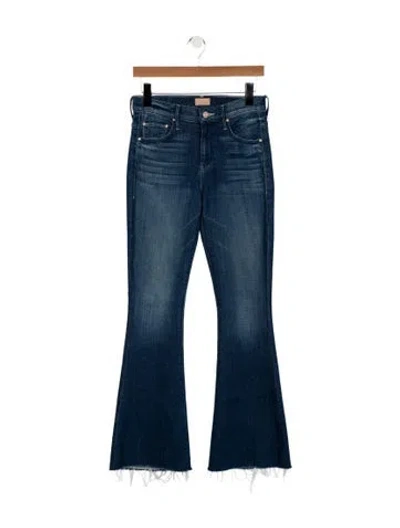 Pre-owned Mother High-rise Flared Jeans In Blue