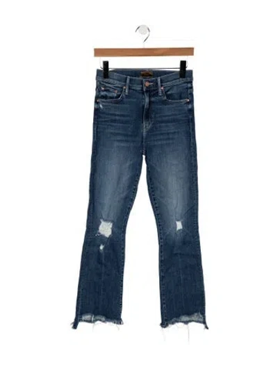 Pre-owned Mother High-rise Flared Jeans In Blue
