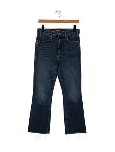 Pre-owned Mother High-rise Flared Jeans In Blue