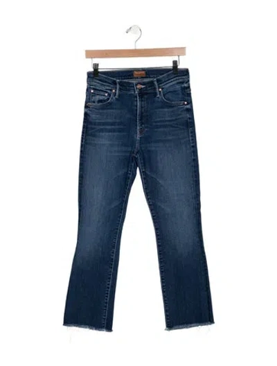 Pre-owned Mother High-rise Flared Jeans In Blue