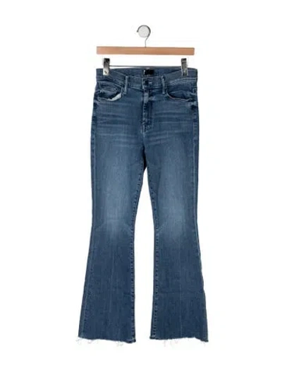 Pre-owned Mother High-rise Flared Jeans In Blue