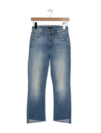 Pre-owned Mother High-rise Flared Jeans In Blue