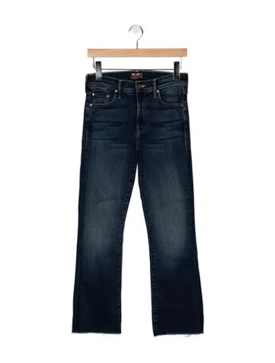 Pre-owned Mother High-rise Flared Jeans In Blue