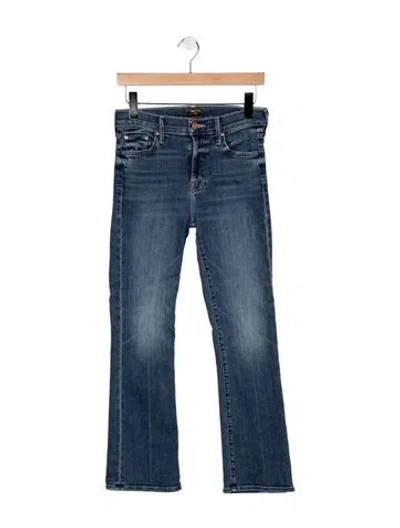 Pre-owned Mother High-rise Flared Jeans In Blue