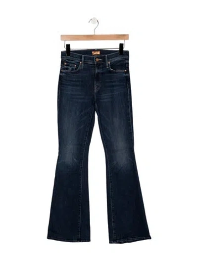 Pre-owned Mother High-rise Flared Jeans In Blue