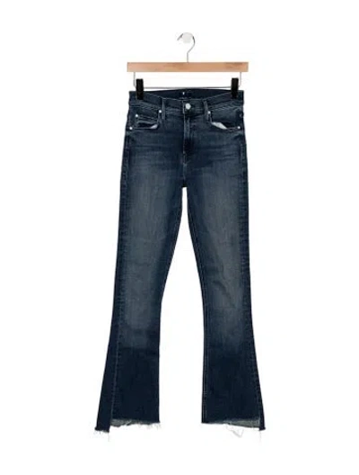 Pre-owned Mother High-rise Flared Jeans In Blue