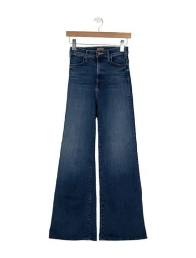 Pre-owned Mother High-rise Flared Jeans In Blue